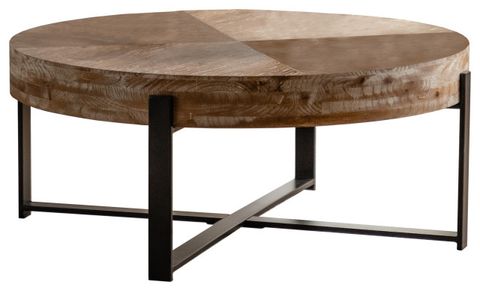 Gewnee Round Coffee Table - Industrial - Coffee Tables - By Gewnee Inc ... with regard to Choosing the Perfect Oak Coffee Table for Cozy Gatherings